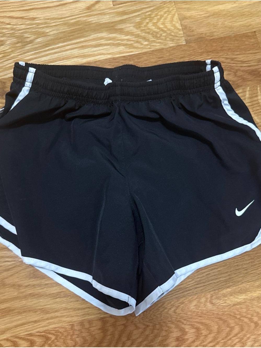 Nike Black Women's Athletic Shorts with White Trim